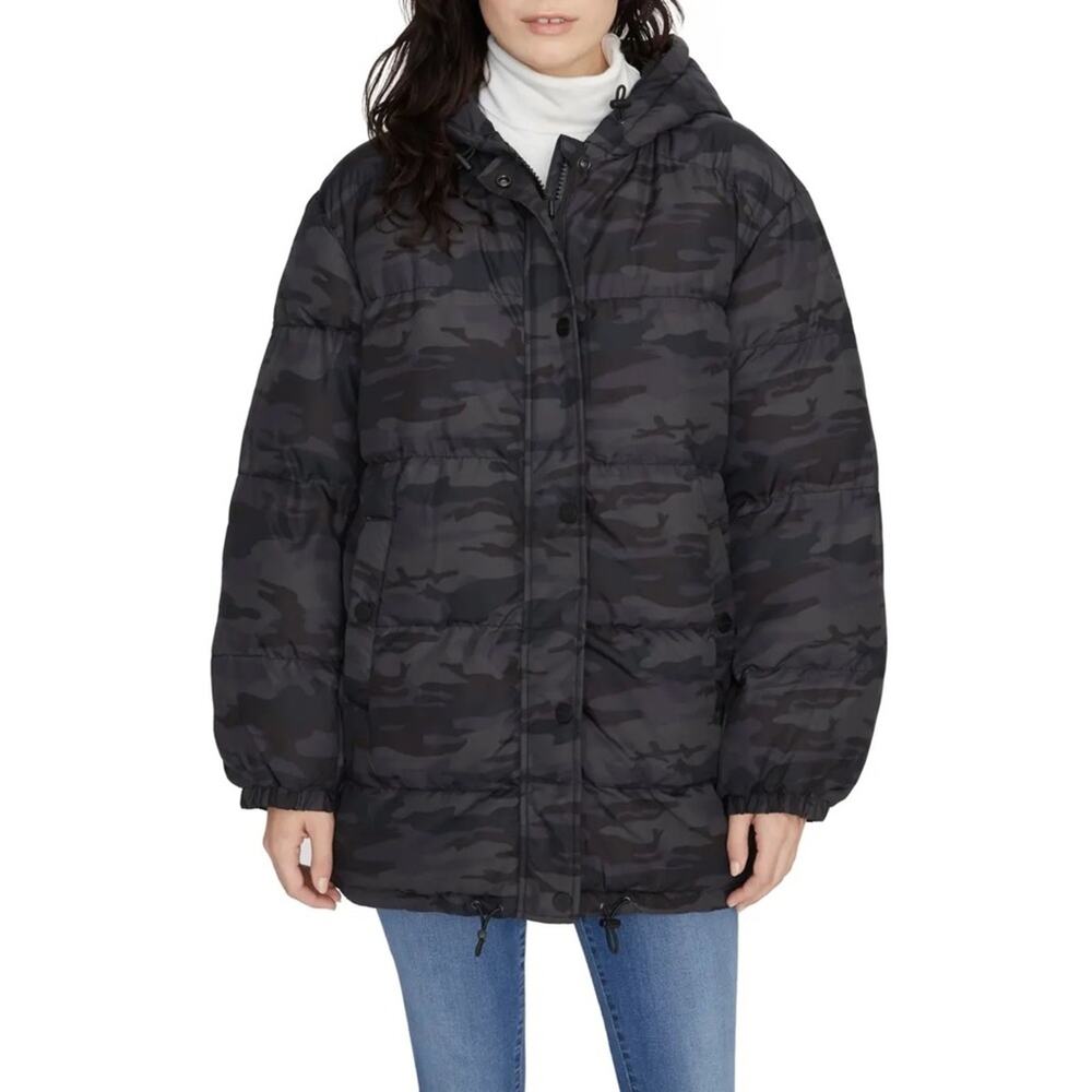 Sanctuary Camo Hooded Puffer Jacket
